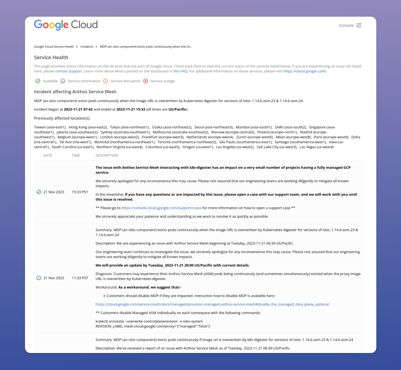 Google cloud incident lifecycle